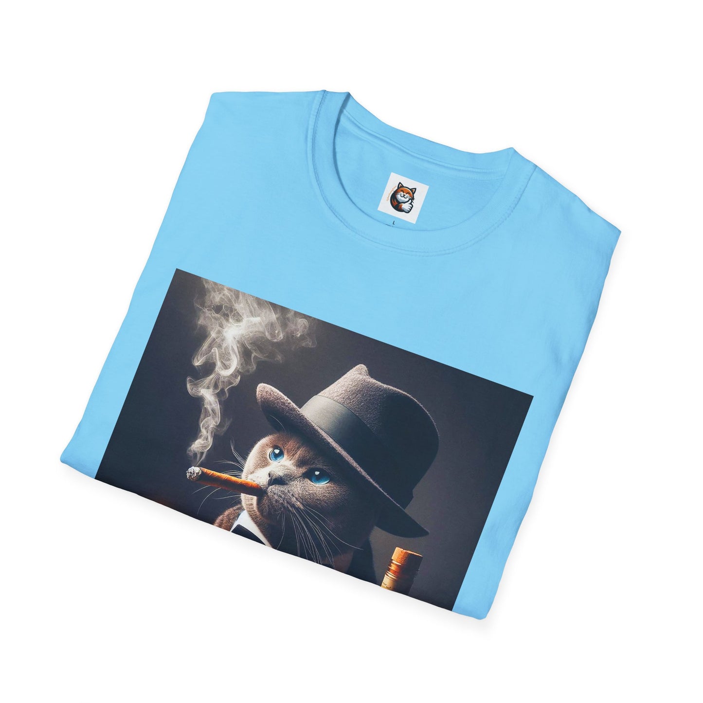 Russian Blue Cat Unisex Softstyle T-Shirt