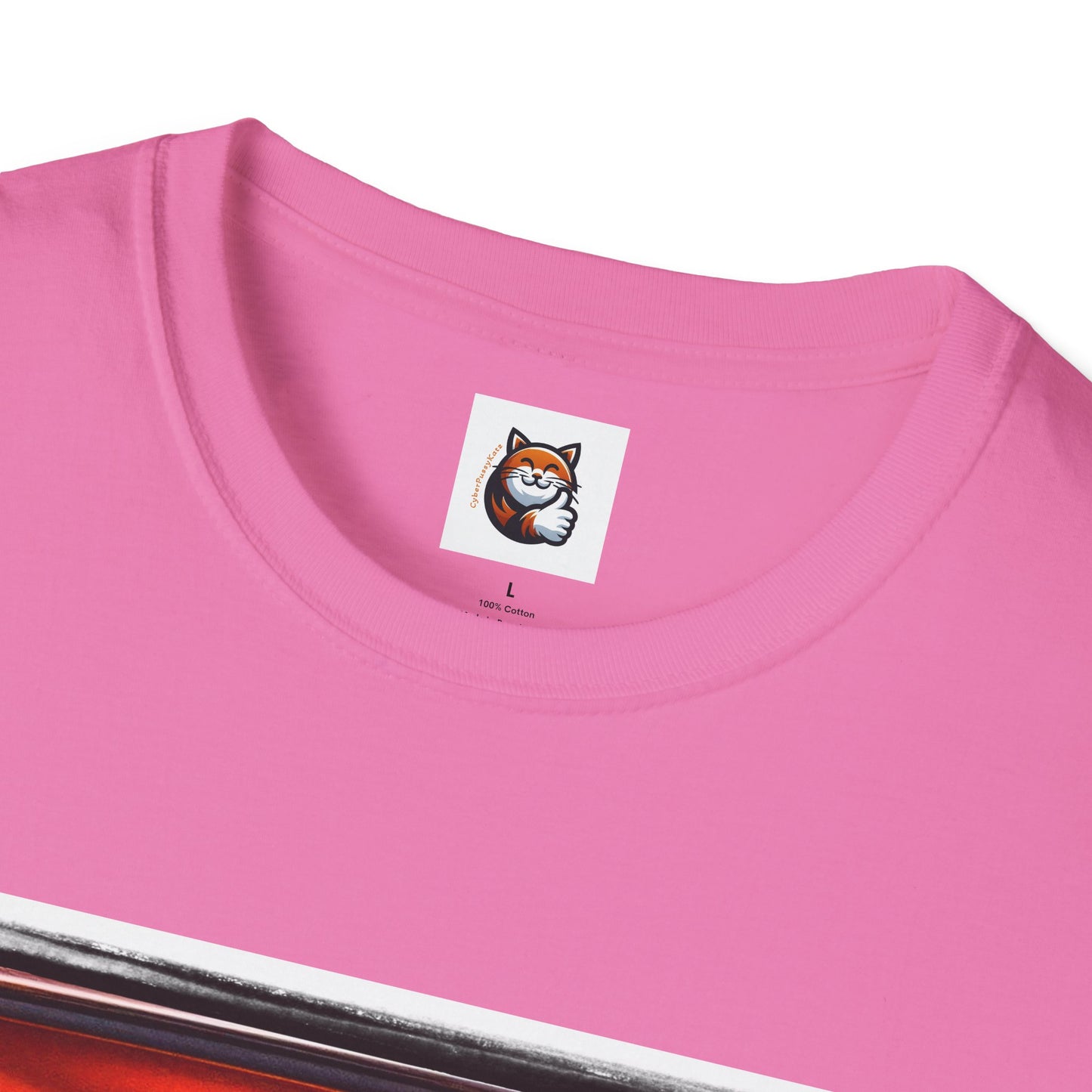 Wacky  Devon Rex couple driving  Unisex Softstyle T-Shirt