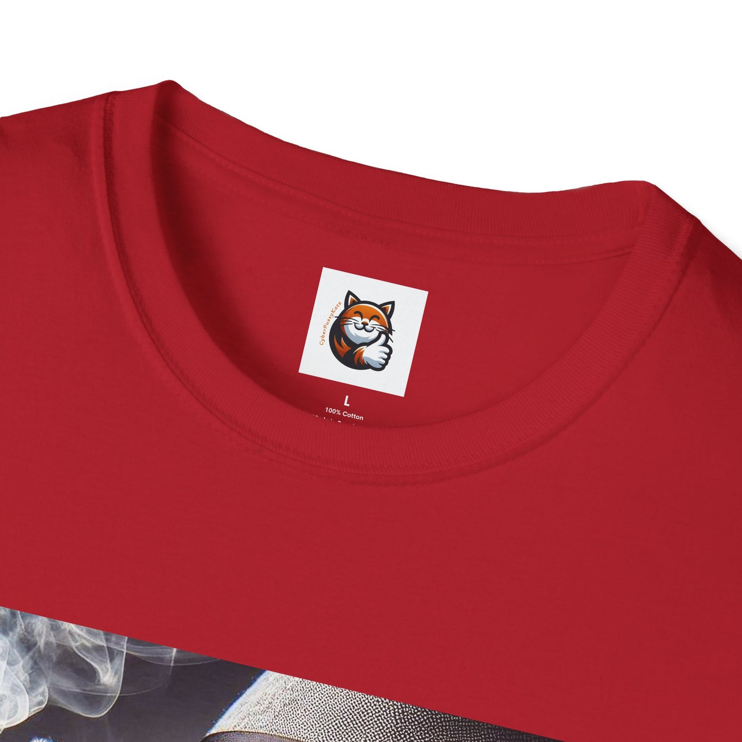 Selkirk Rex Cat T-Shirt cigar smoking