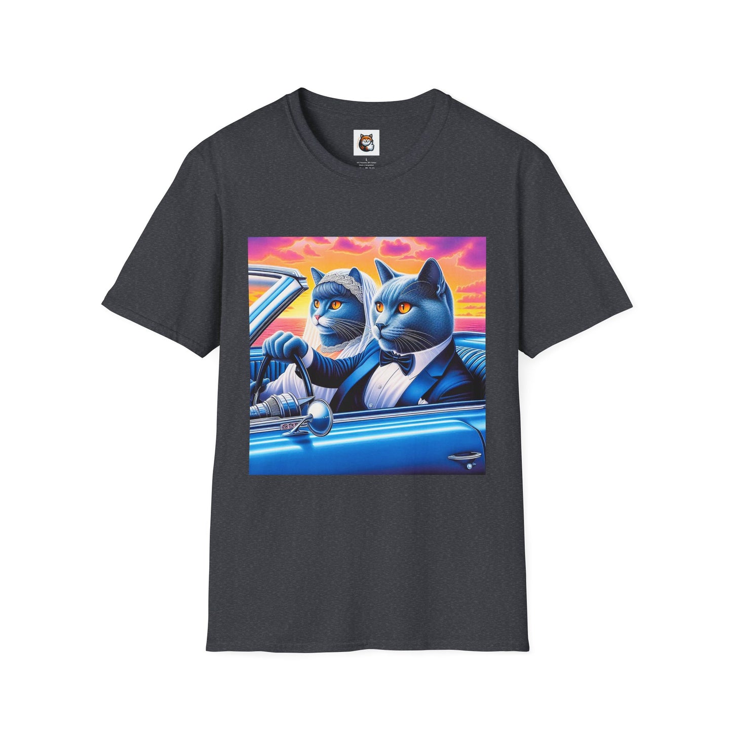 Russian Blue Cat  just married T-Shirt