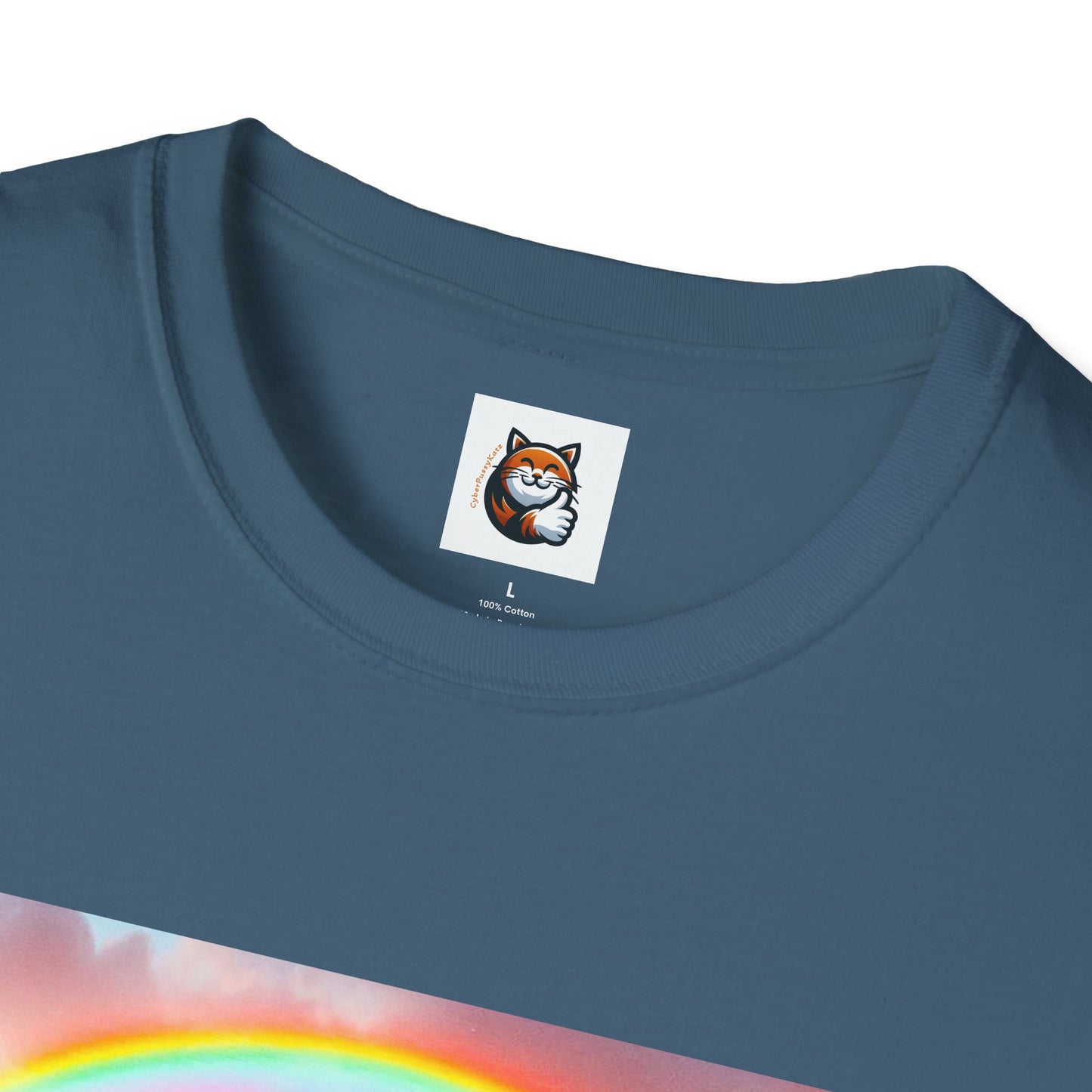 Selkirk Rex Cat T-Shirt rainbow bridge