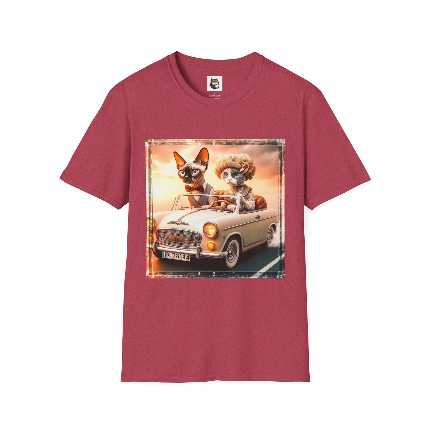Wacky  Devon Rex Cat Unisex Softstyle T-Shirt