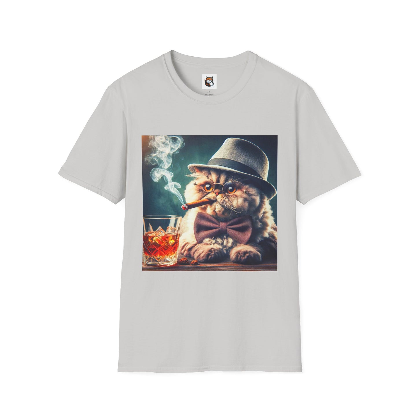 Selkirk Rex Cat T-Shirt cigars and whiskey
