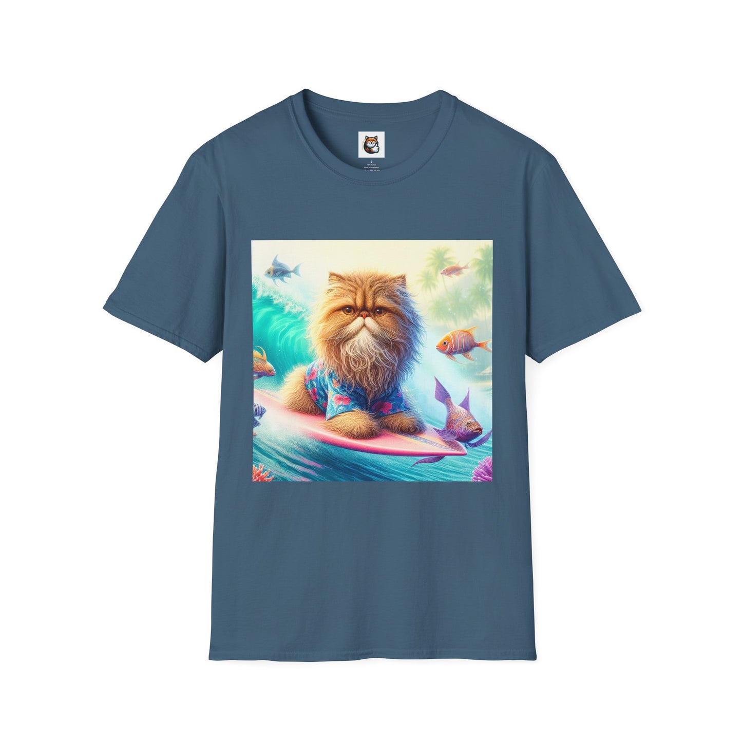 Selkirk Rex Cat T-Shirt angry surfer