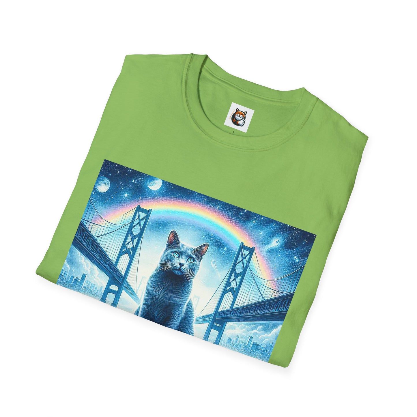 Russian Blue Cat Unisex Softstyle T-Shirt
