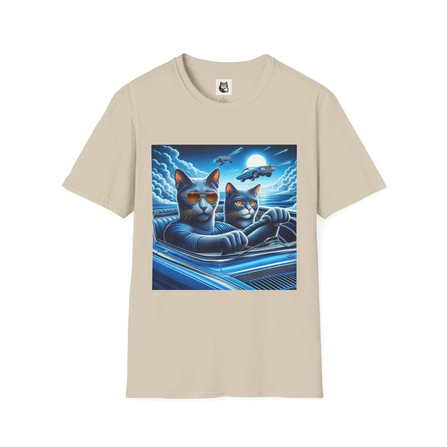 Russian Blue Cat pretty night T-Shirt