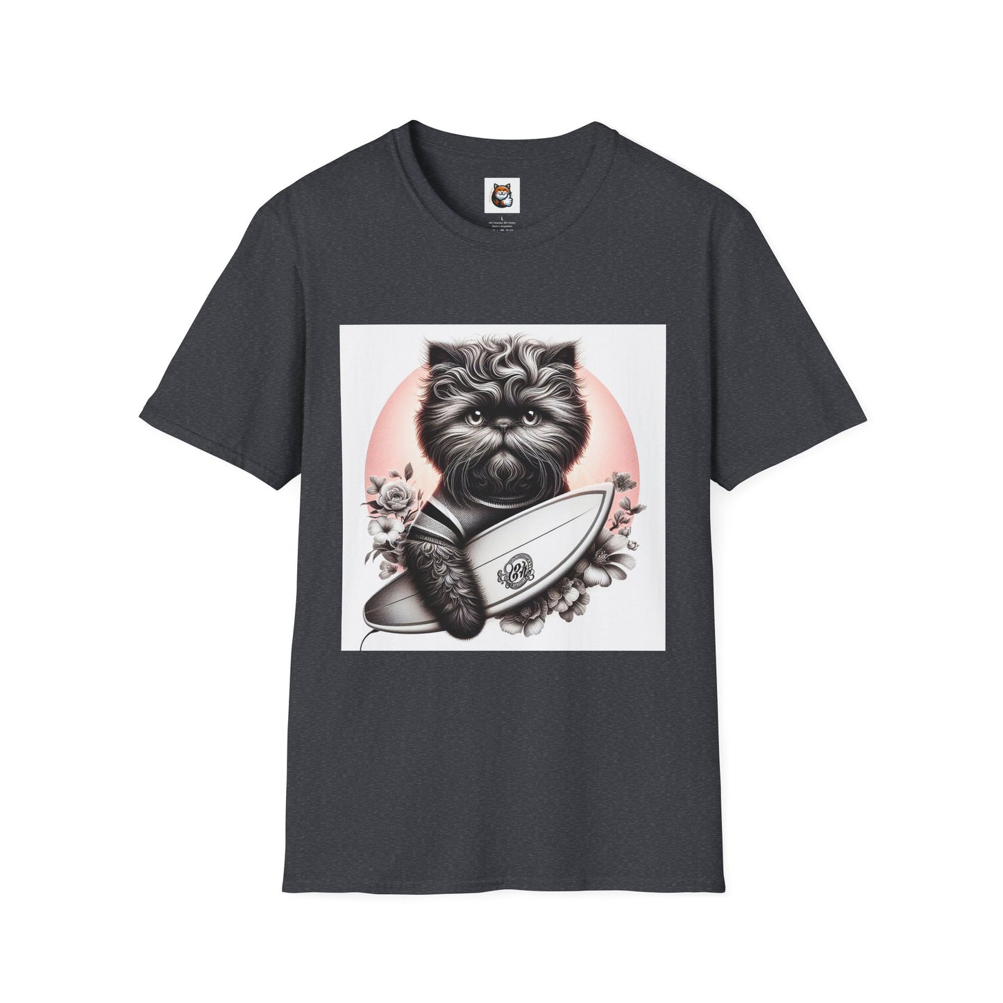 Selkirk Rex Cat T-Shirt fluffy surfer girl