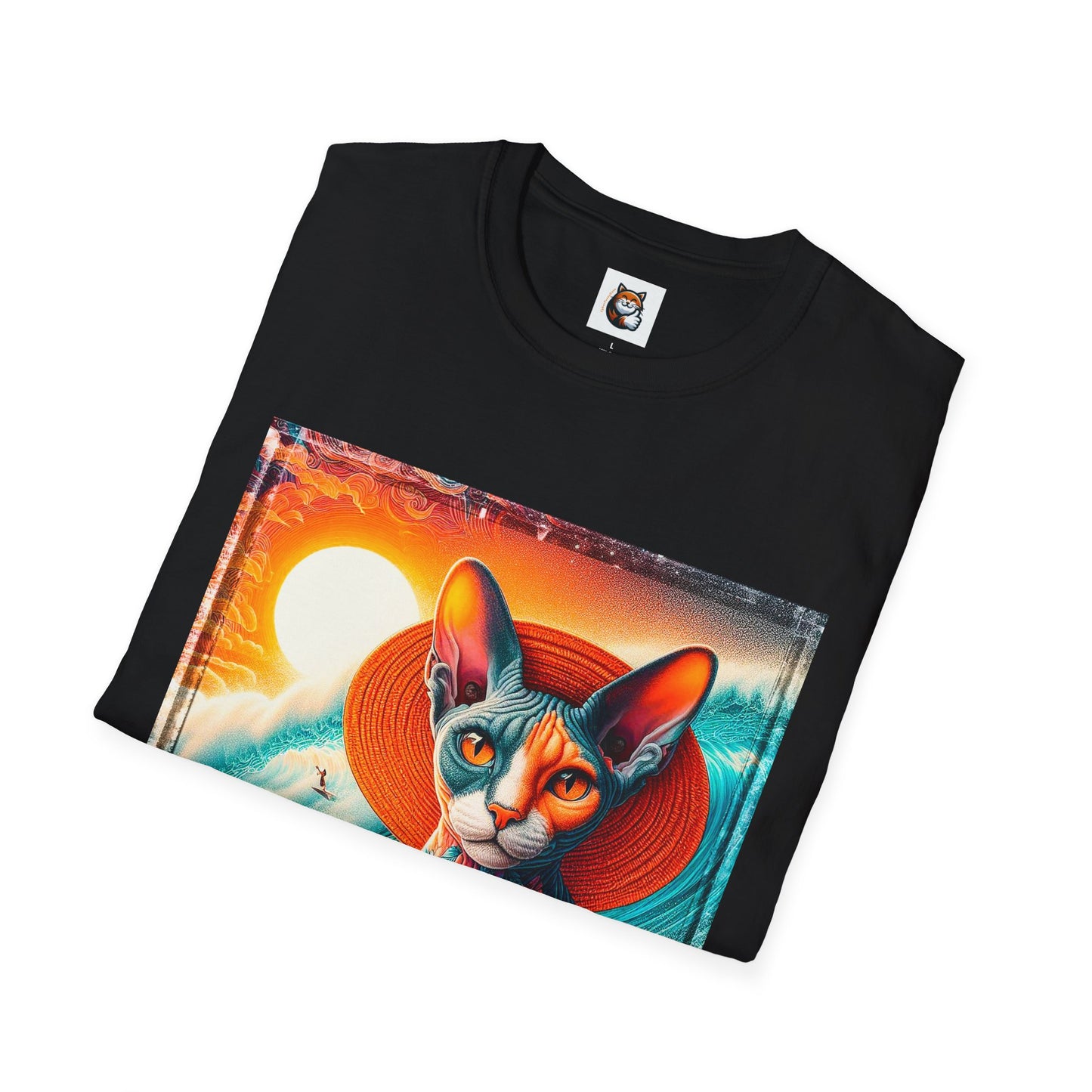 Devon Rex Cat hawaiian surfer Softstyle T-Shirt