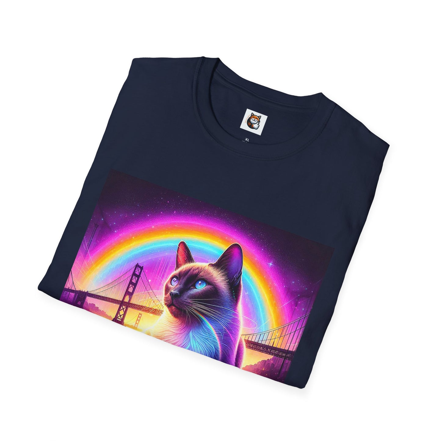 Siamese Cat purple rainbow