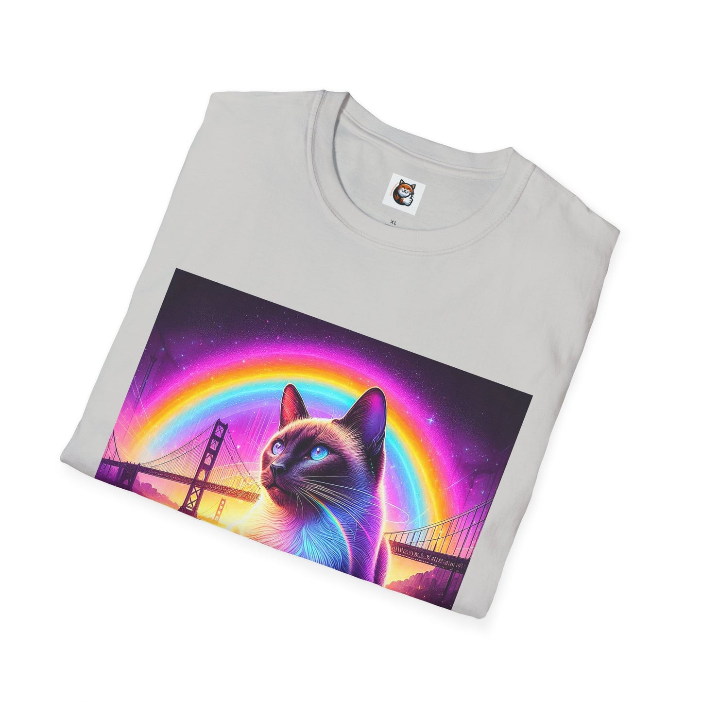 Siamese Cat purple rainbow