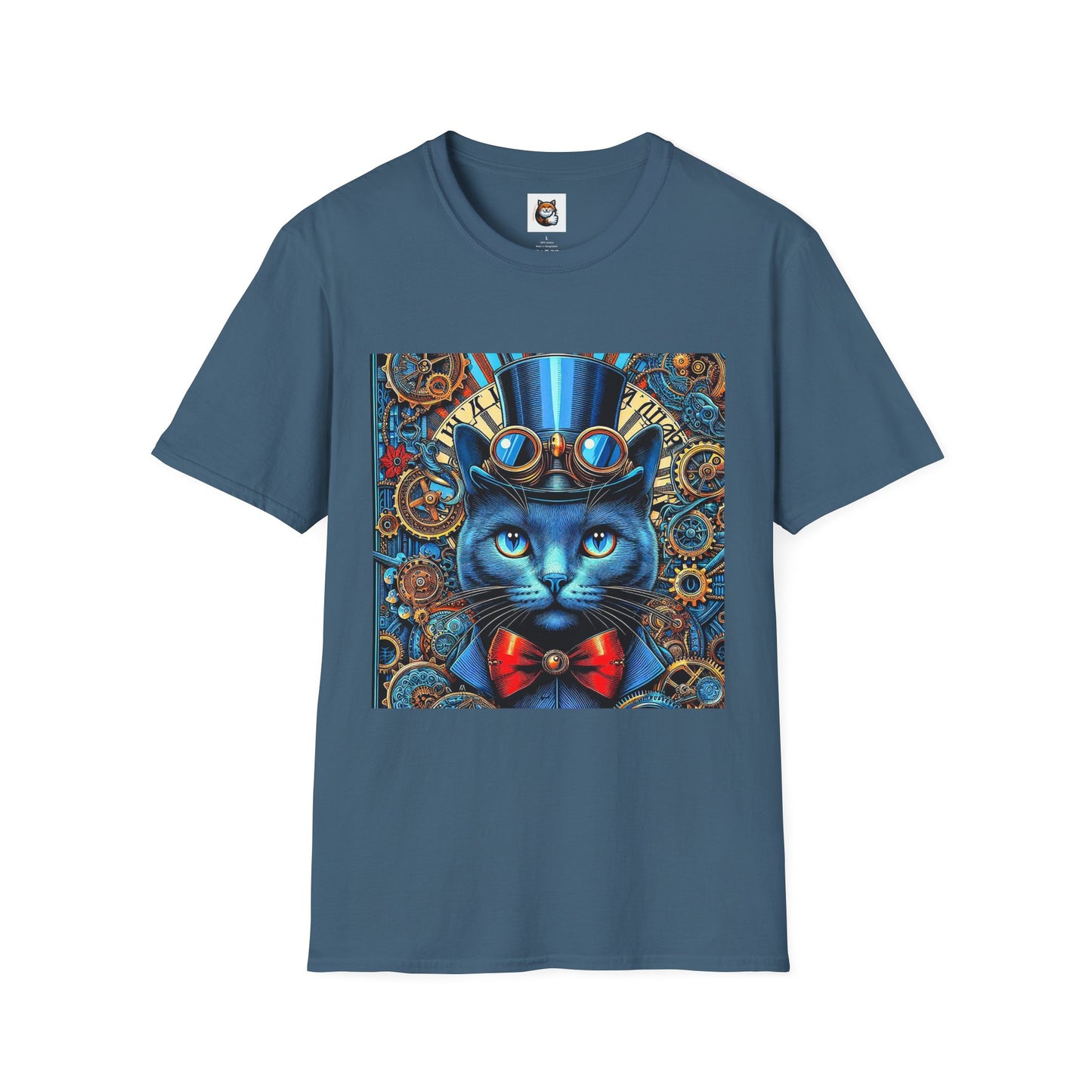 Russian Blue Cat Unisex Softstyle T-Shirt