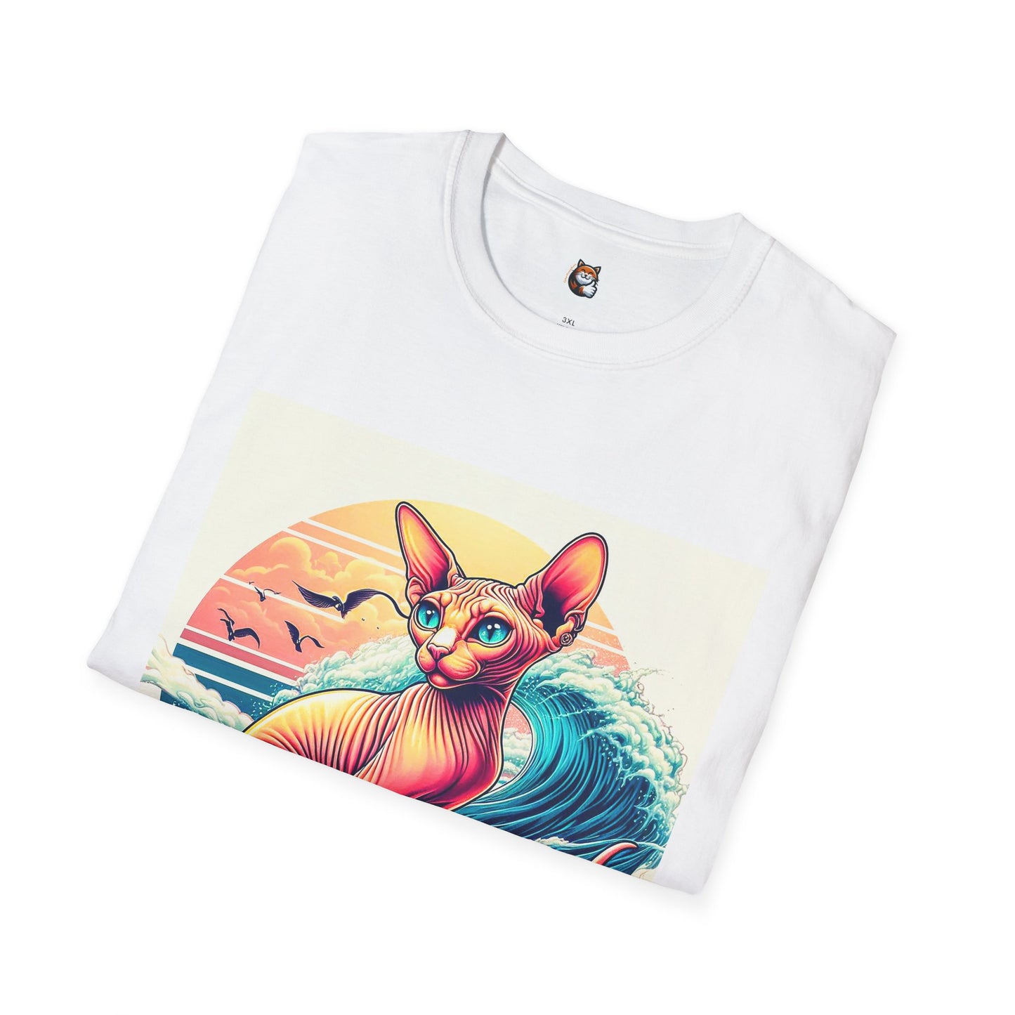 Sphynx Cat surfing