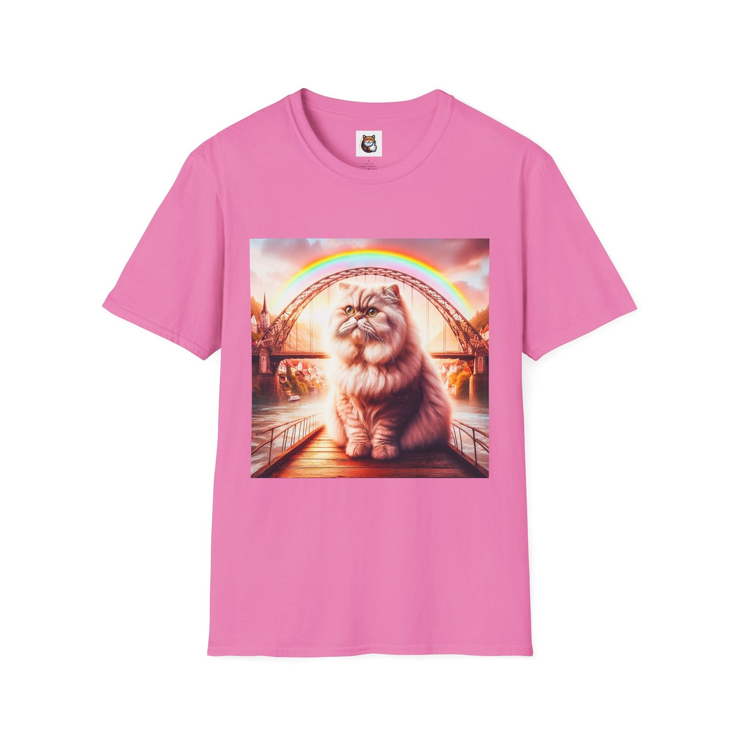 Selkirk Rex Cat T-Shirt rainbow bridge