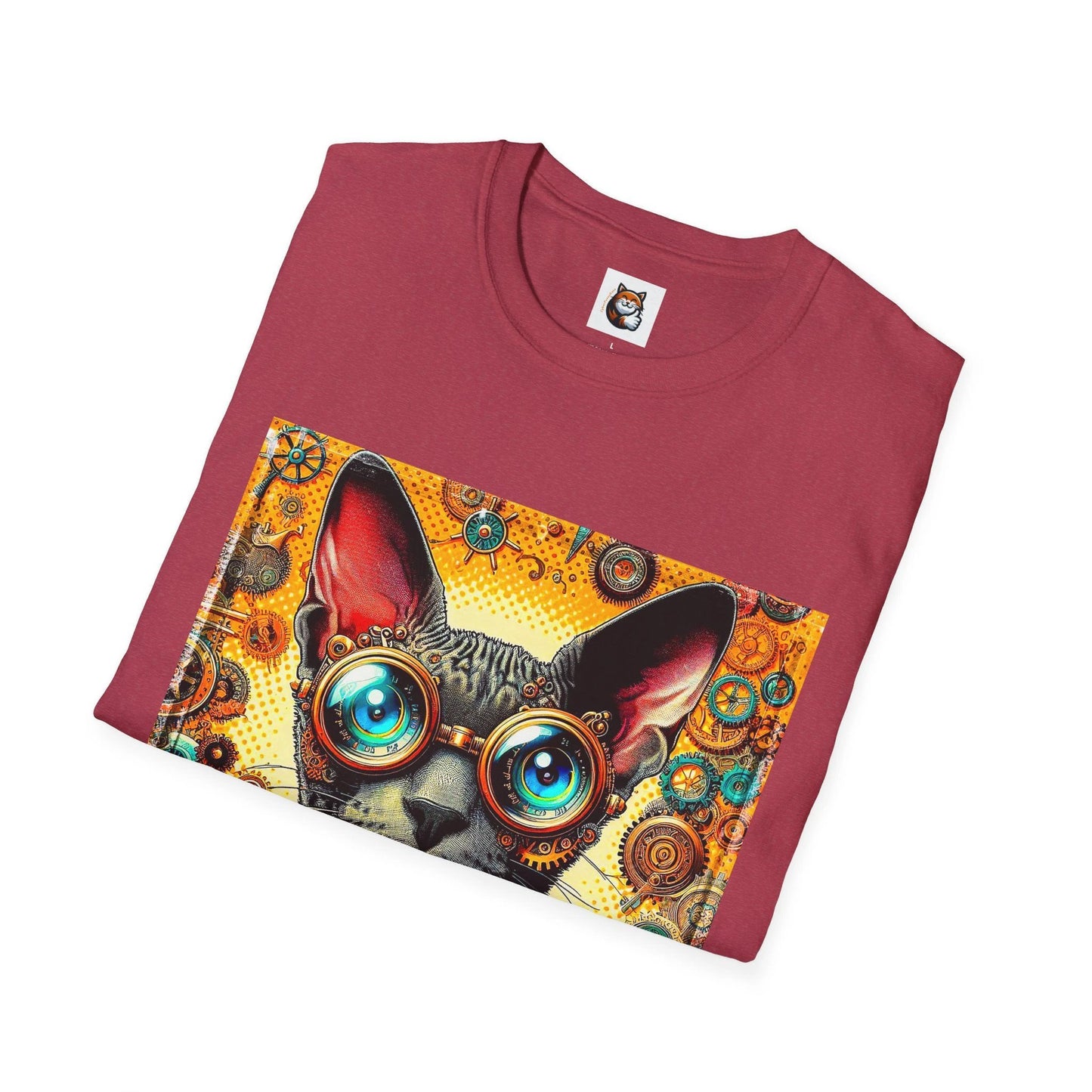 Cornish Rex Cat steam punk T-Shirt by Printify
