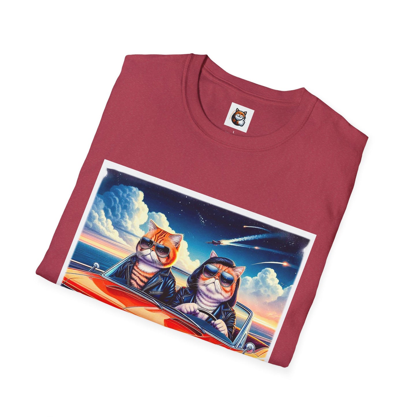 Wacky Exotic Shorthair Cat Unisex Softstyle T-Shirt