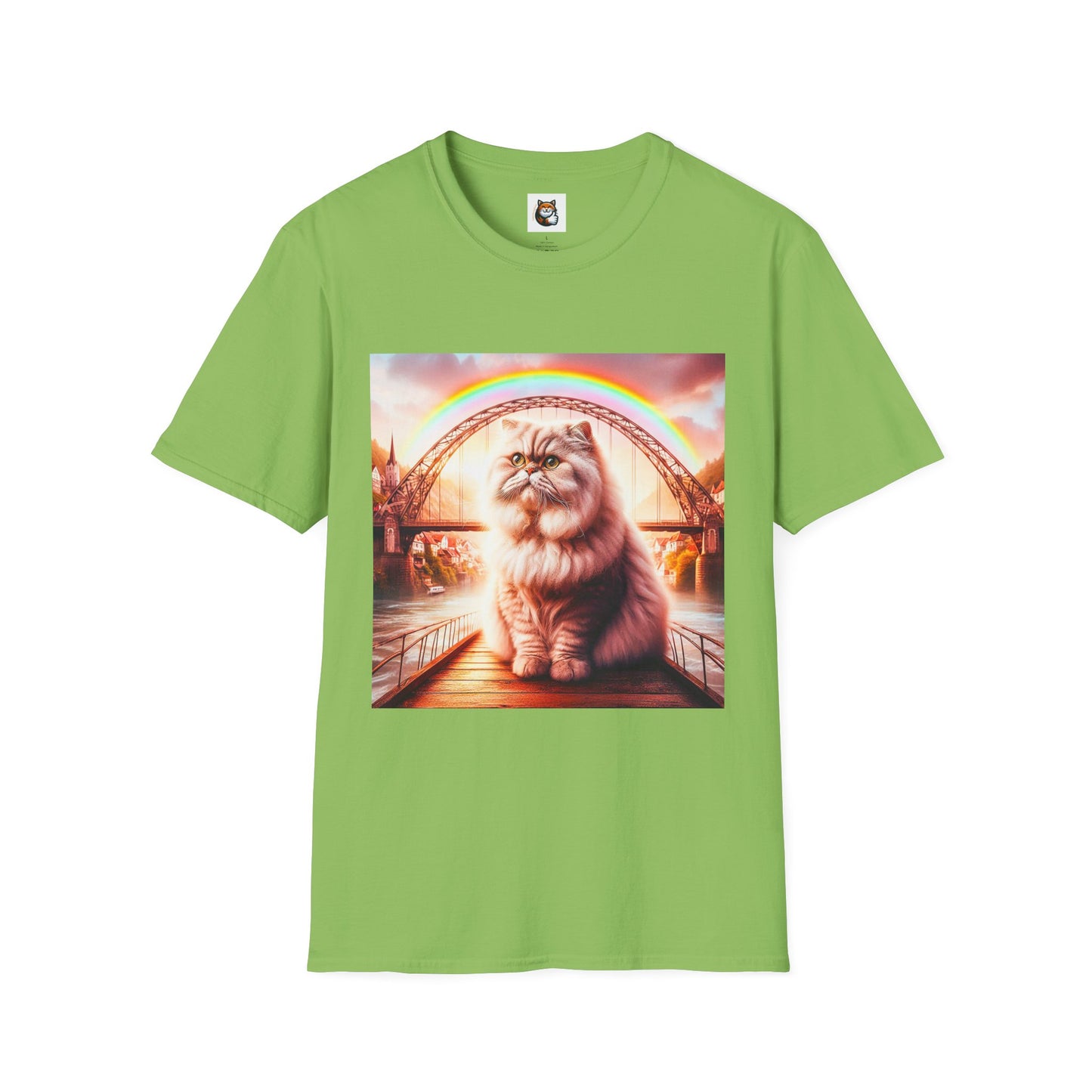 Selkirk Rex Cat T-Shirt rainbow bridge