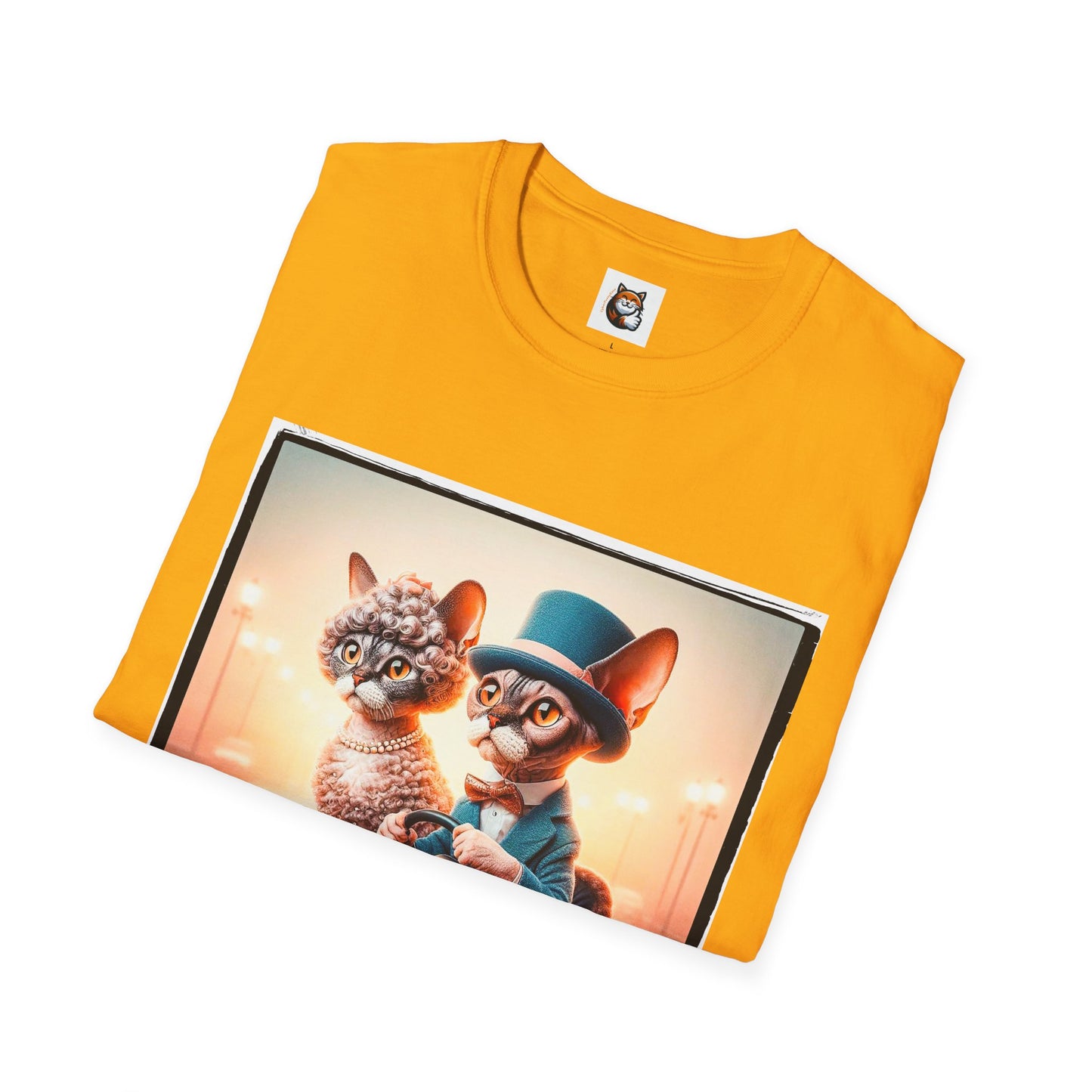 Wacky  Devon Rex Cat Unisex Softstyle T-Shirt