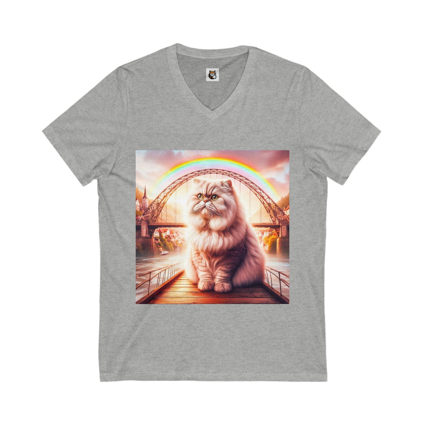 Selkirk Rex Design V-Neck pretty sunset