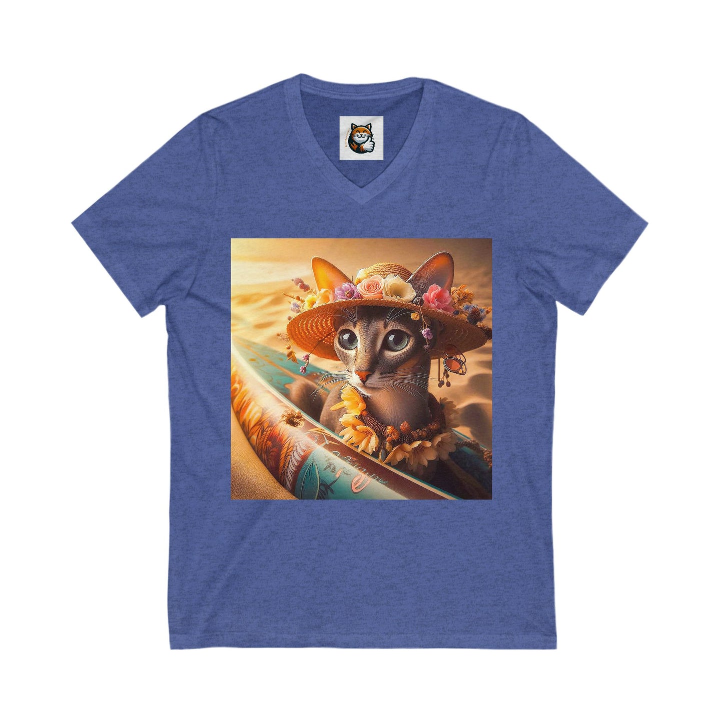 Oriental Shorthair Unisex Jersey Short Sleeve V-Neck Tee