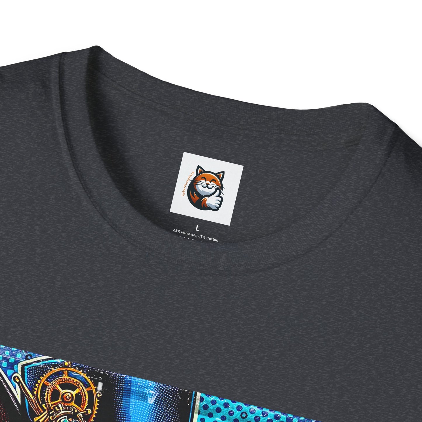 Devon Rex steam punk  Unisex Softstyle T-Shirt