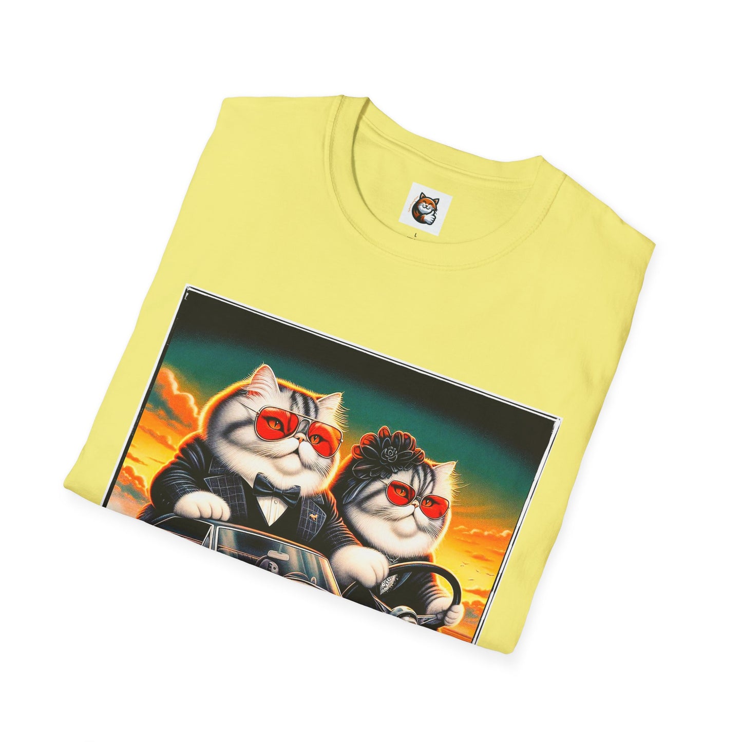 Wacky Exotic Shorthair Cat Unisex Softstyle T-Shirt