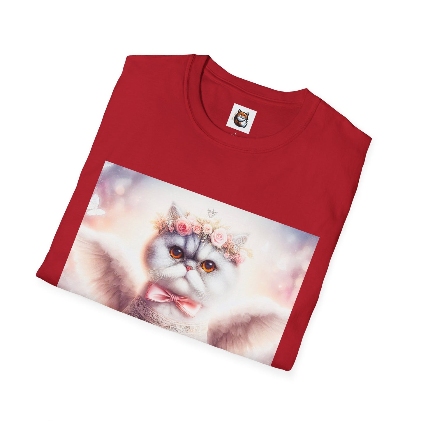 Selkirk Rex Cat T-Shirt flower Angel