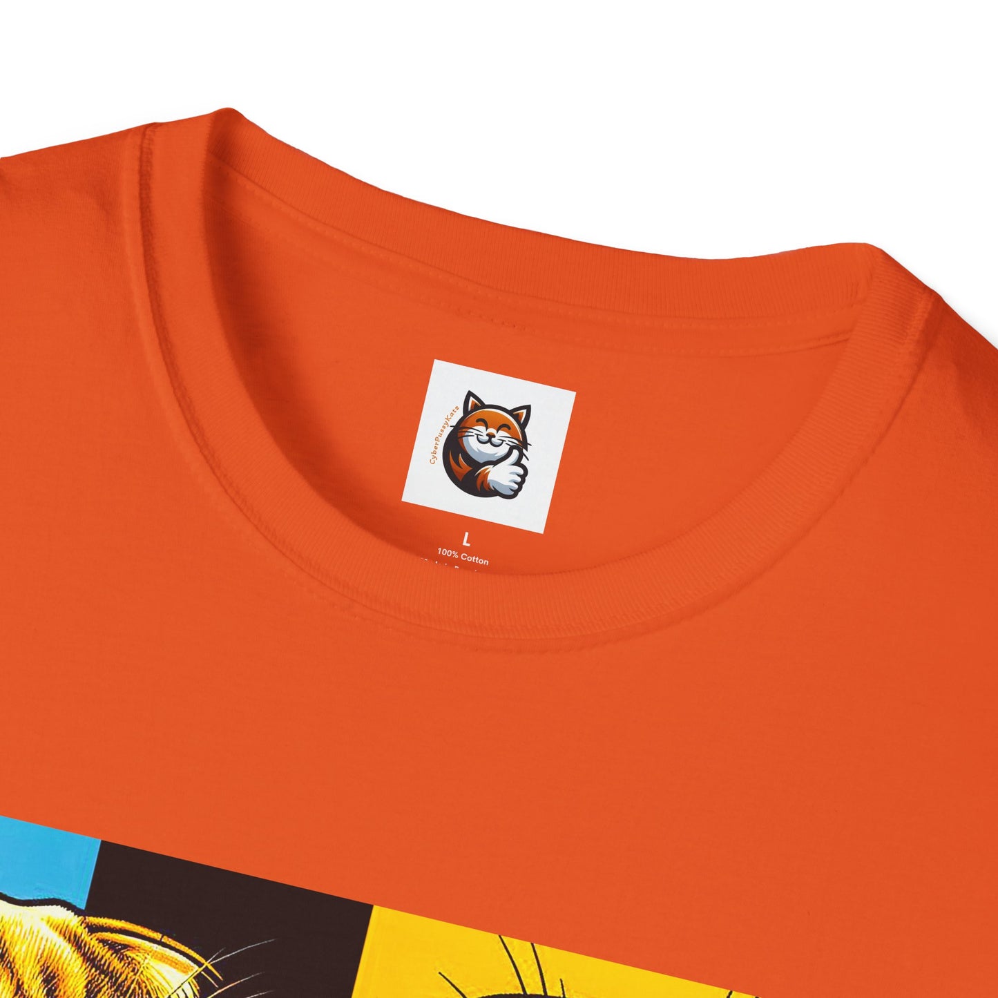 Scottish Fold Cat colorful squares  T-Shirt