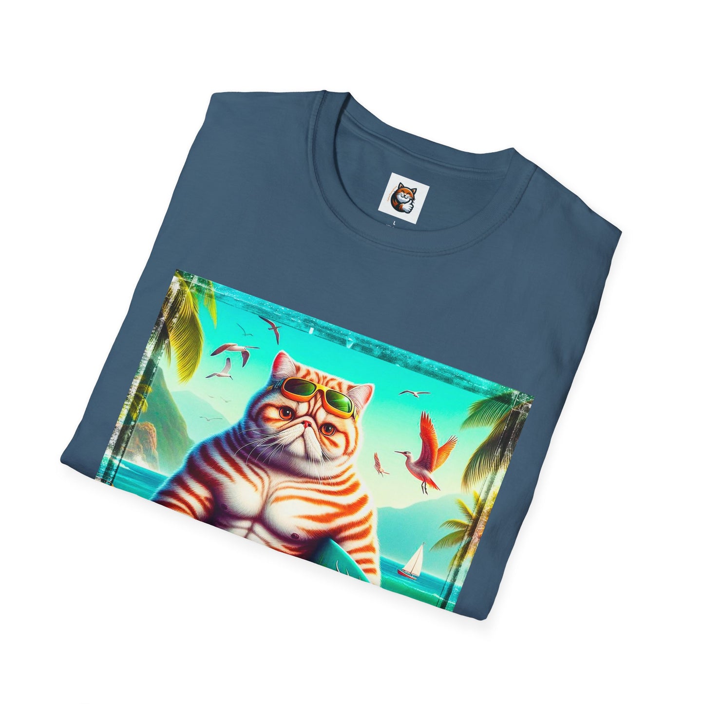 Exotic Shorthair Cat Unisex Softstyle T-Shirt