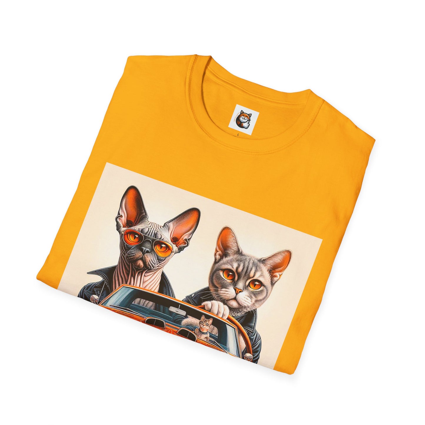 Wacky  Devon Rex Cool cats  Unisex Softstyle T-Shirt