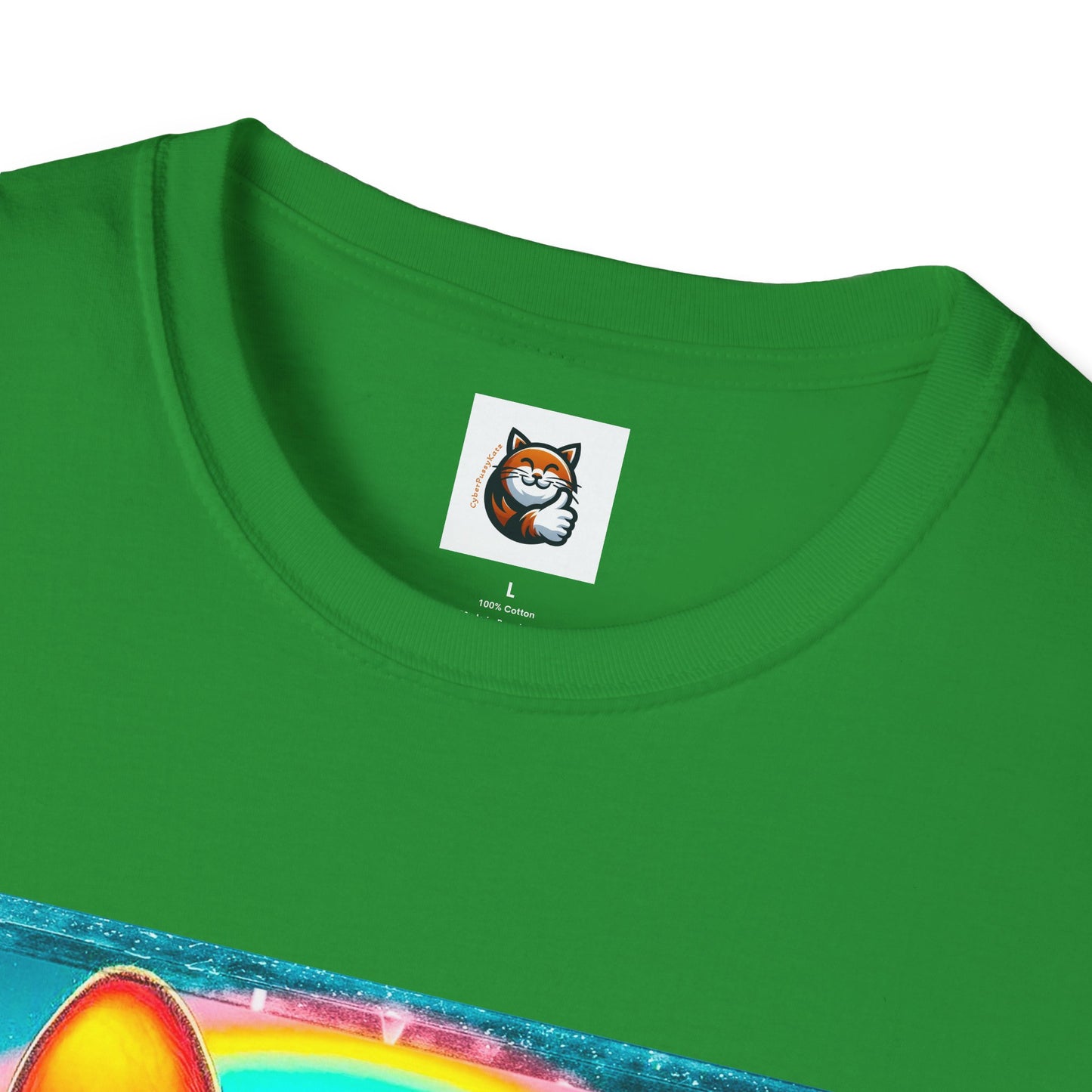 Devon Rex Cat rainbow  Softstyle T-Shirt