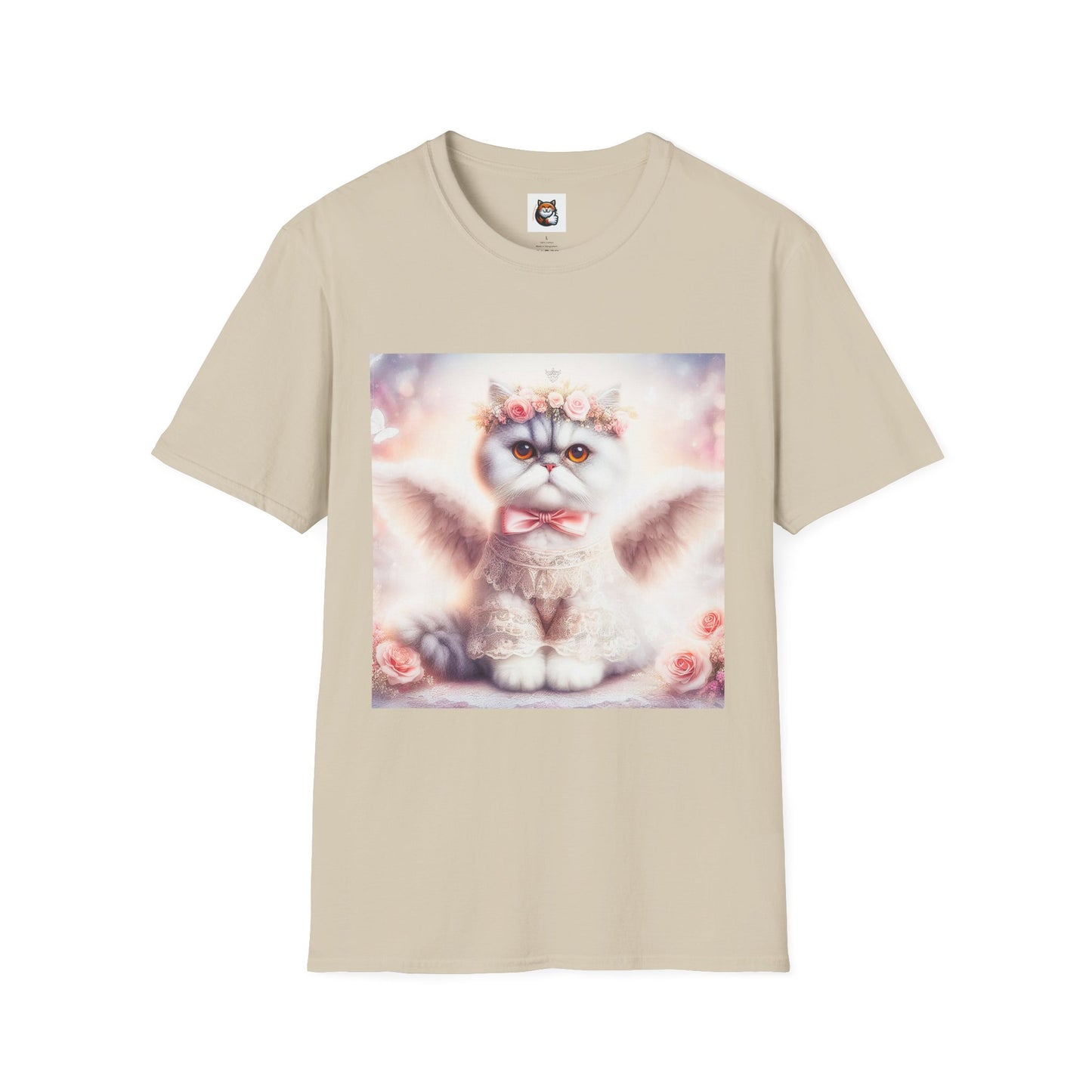 Selkirk Rex Cat T-Shirt flower Angel