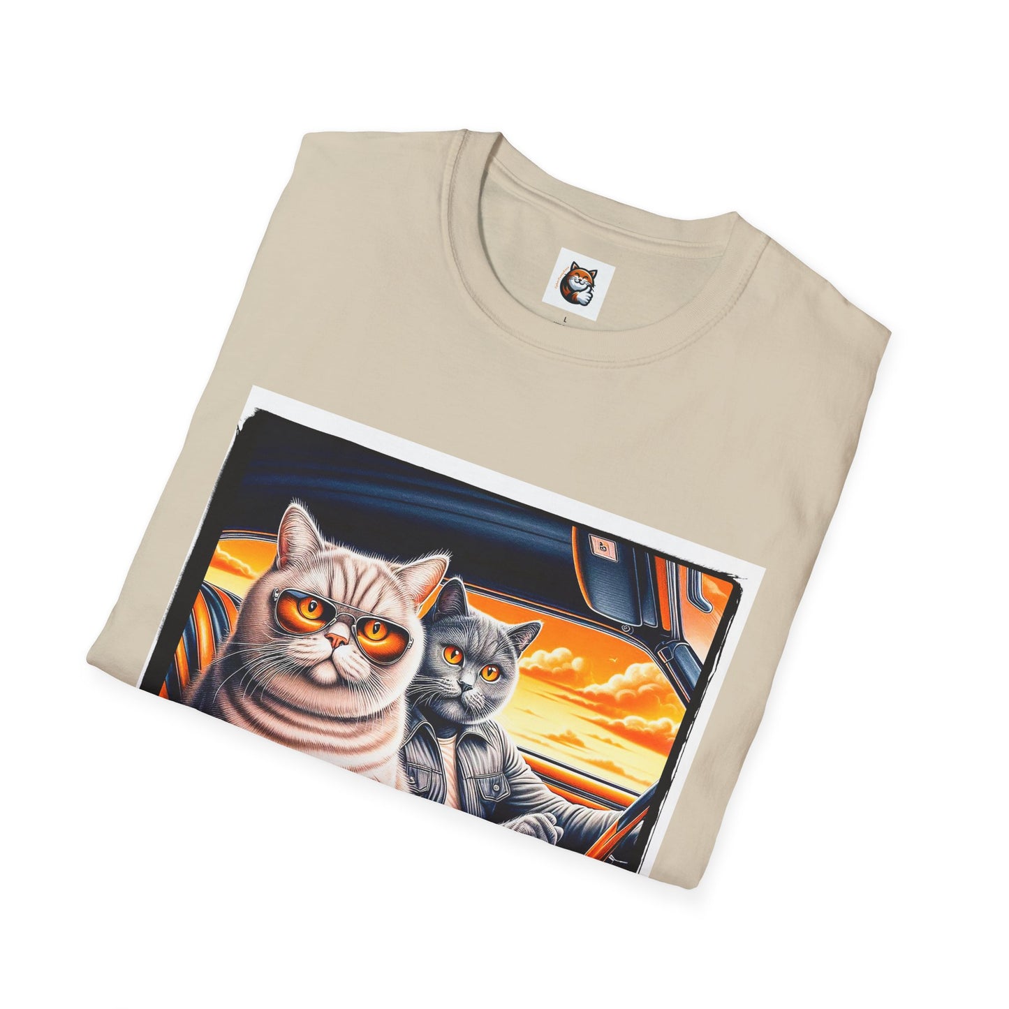 British Shorthair friends driving Softstyle T-Shirt