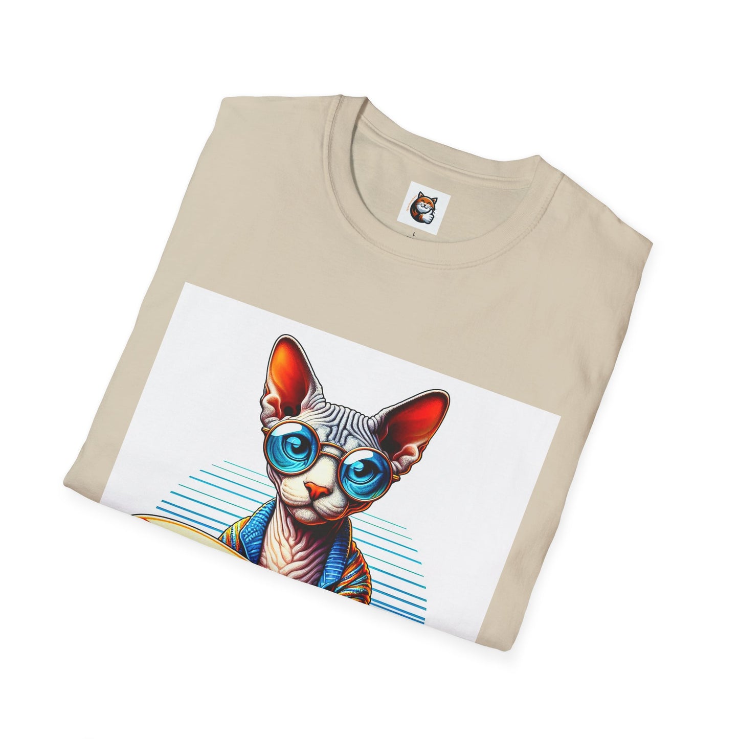 Devon Rex Cat Unisex Softstyle T-Shirt