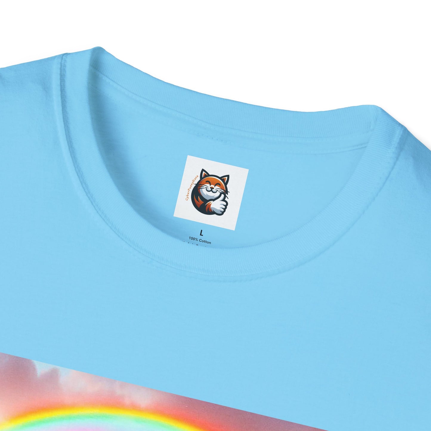 Selkirk Rex Cat T-Shirt rainbow bridge