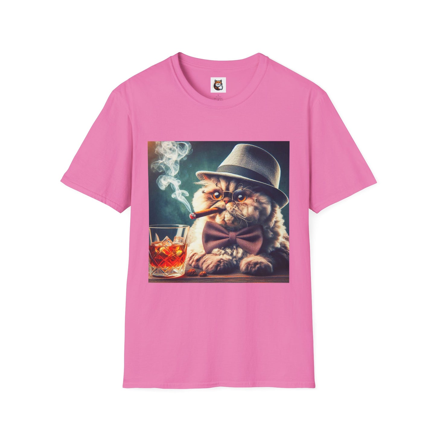 Selkirk Rex Cat T-Shirt cigars and whiskey