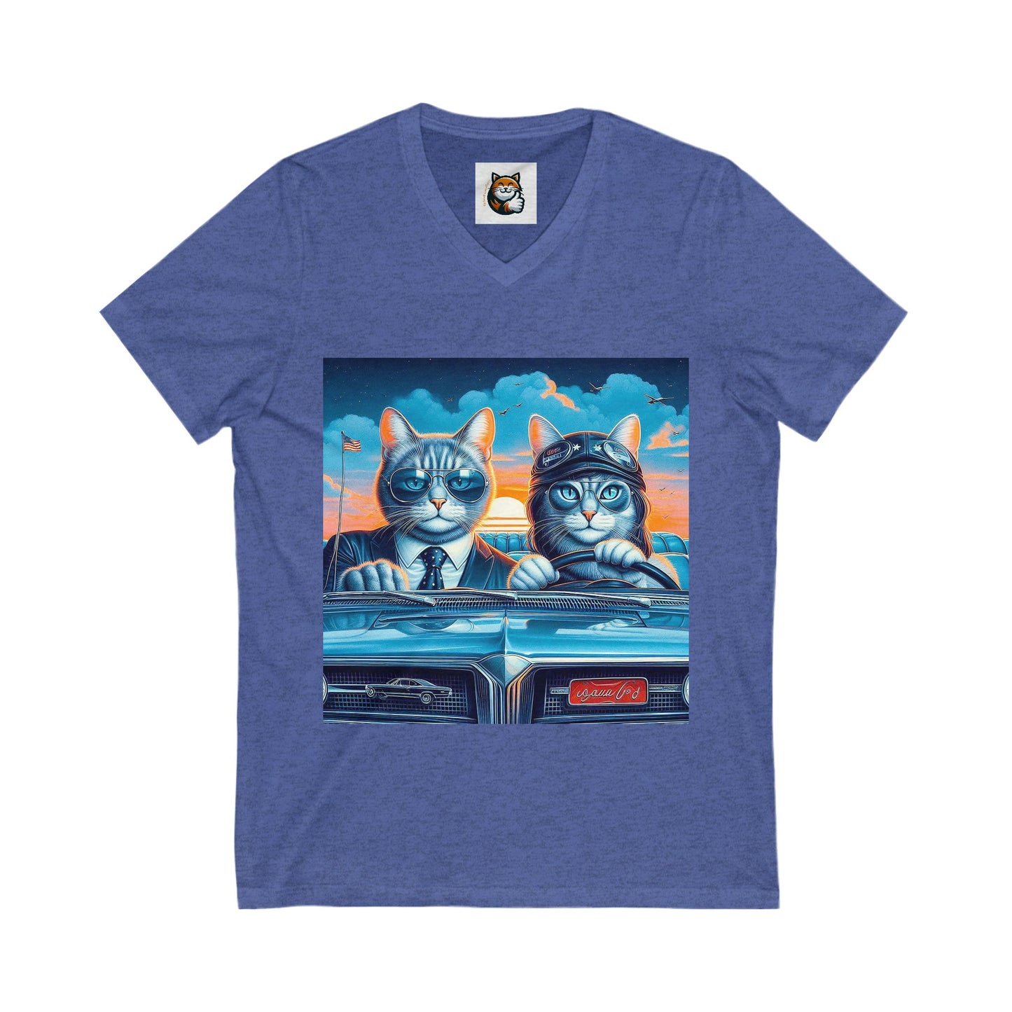 Wacky Russian Blue fun couple shirt