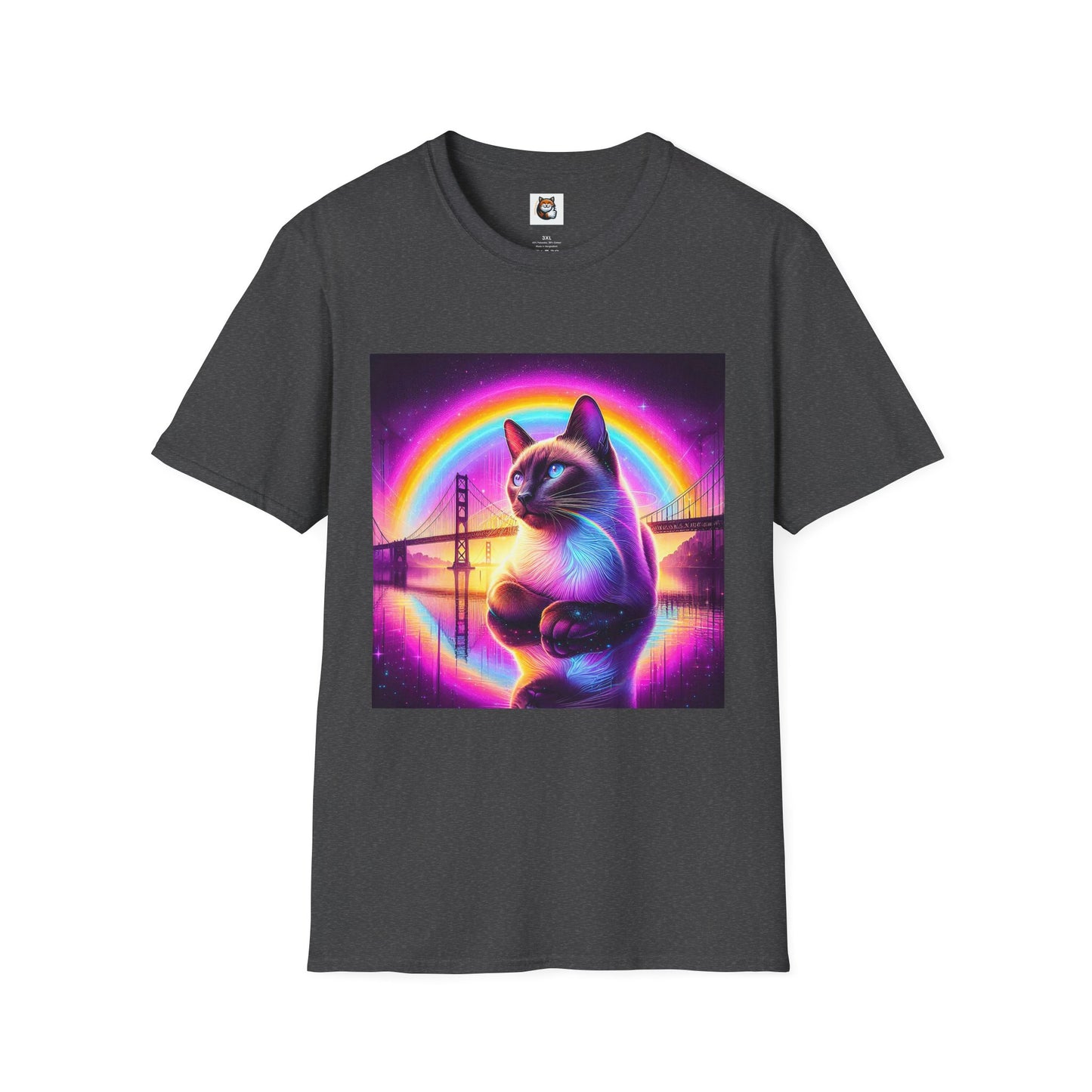 Siamese Cat purple rainbow