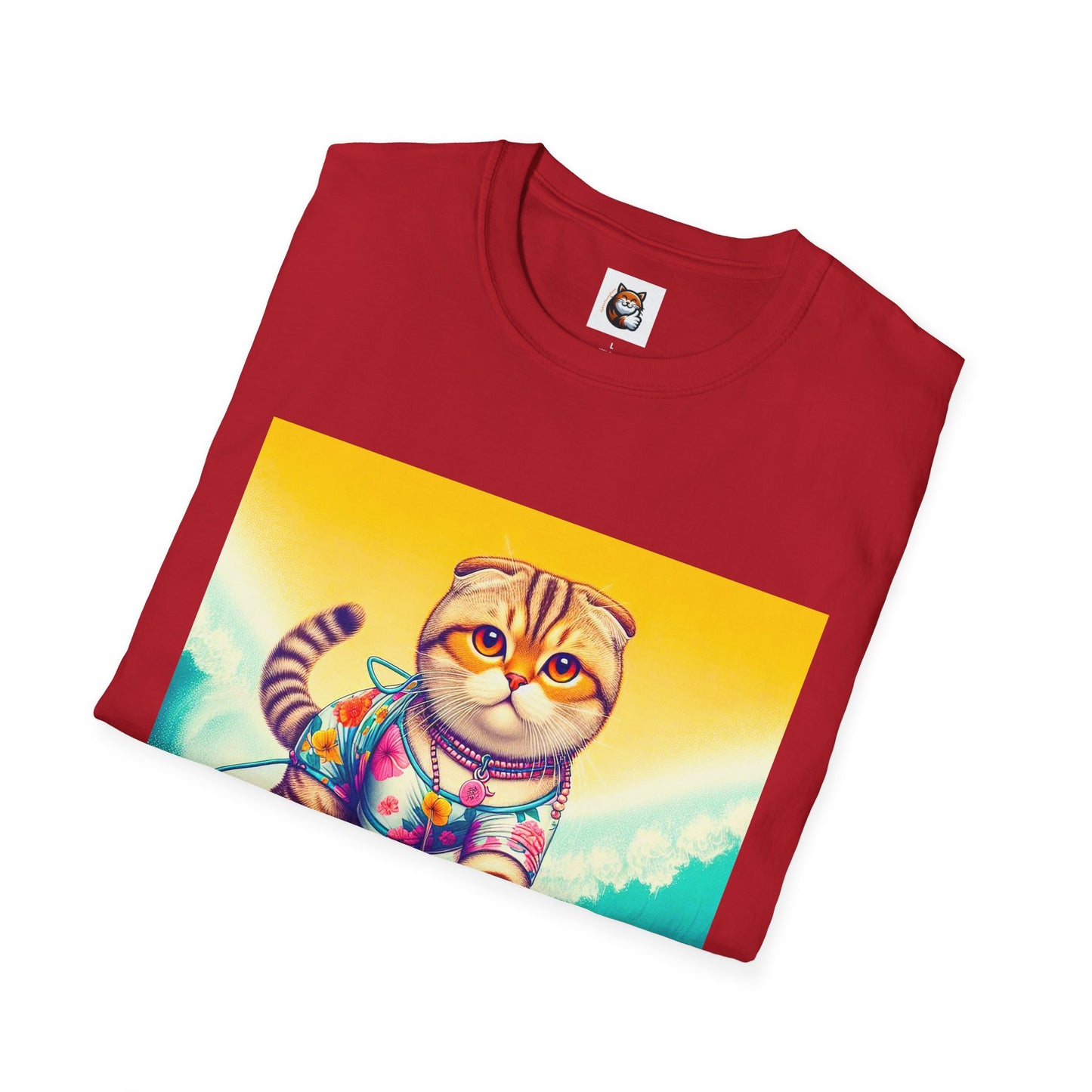 Scottish Fold Cat surfer queen T-Shirt