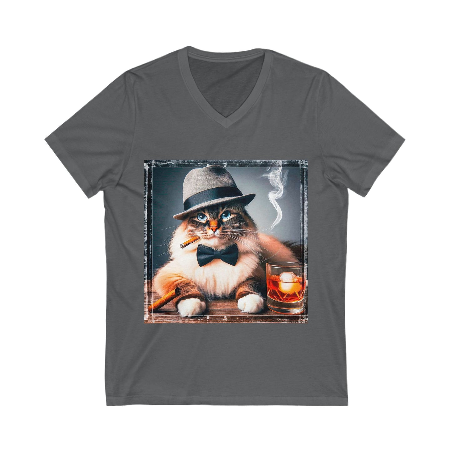 Birman bow tie  Jersey Short Sleeve V-Neck Tee