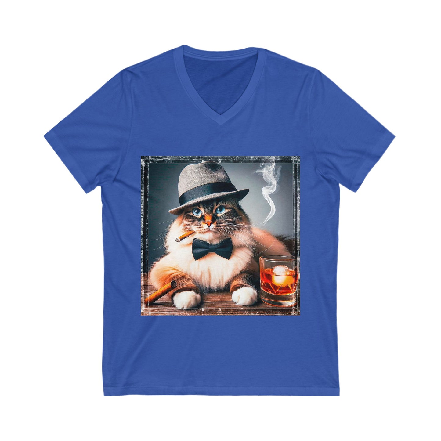 Birman bow tie  Jersey Short Sleeve V-Neck Tee