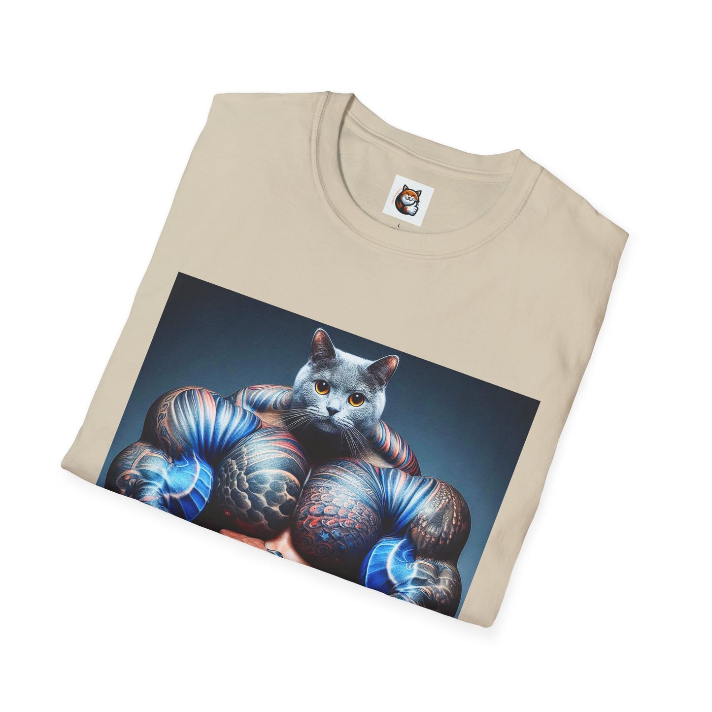 Russian Blue Cat Unisex Softstyle T-Shirt