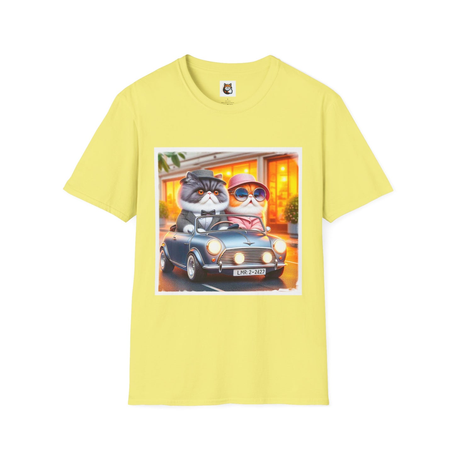 Wacky Exotic Shorthair Cat Unisex Softstyle T-Shirt