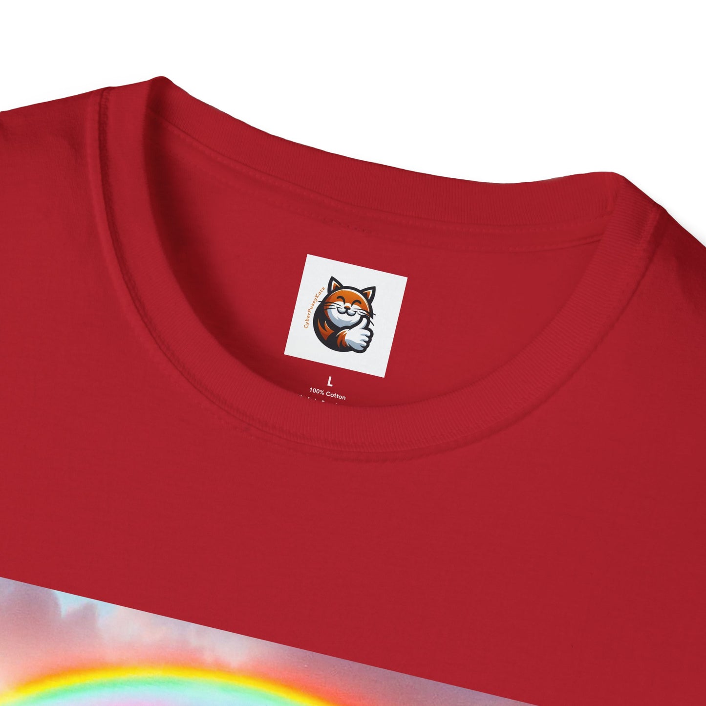 Selkirk Rex Cat T-Shirt rainbow bridge