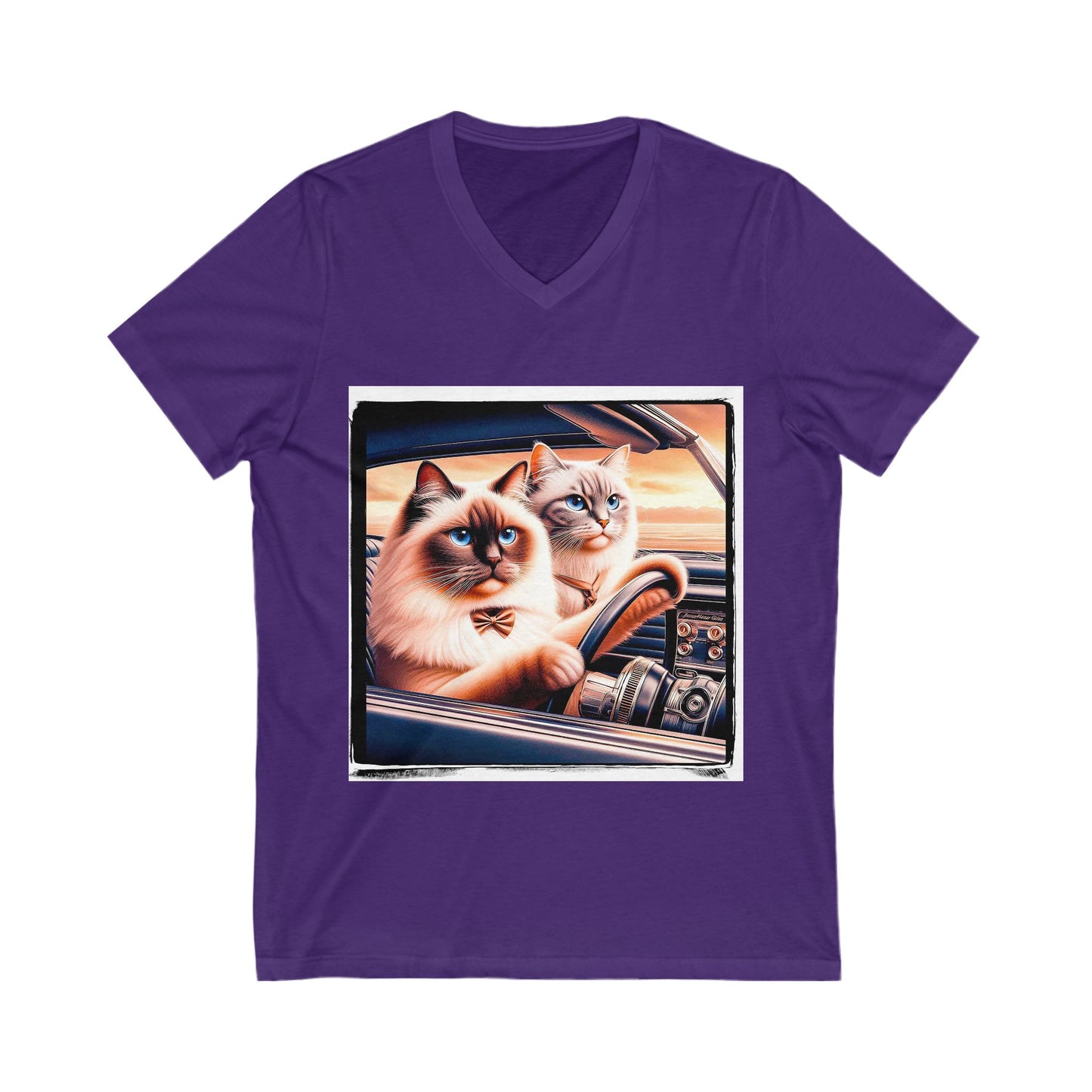 Wacky Birman Unisex Jersey Short Sleeve V-Neck Tee