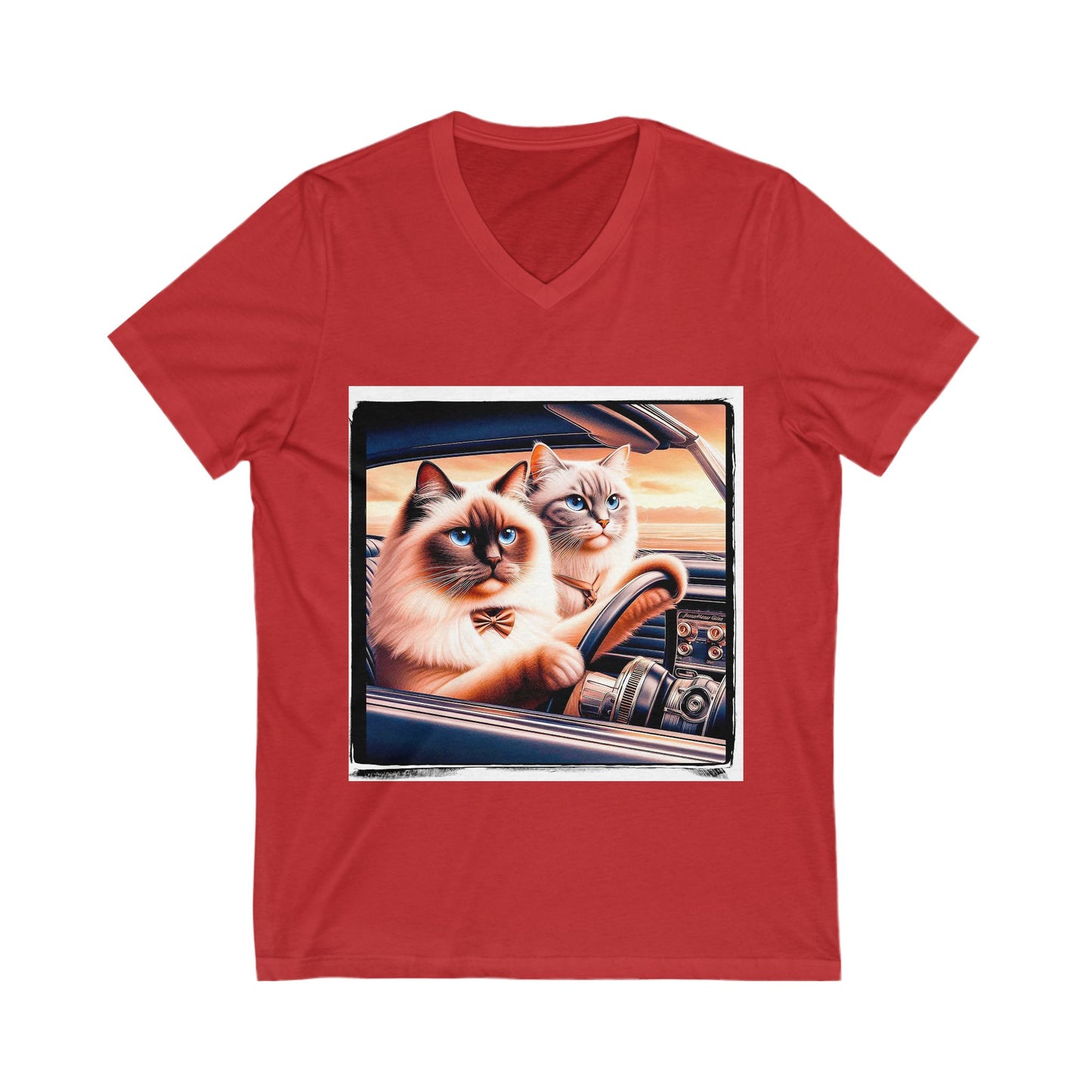 Wacky Birman Unisex Jersey Short Sleeve V-Neck Tee
