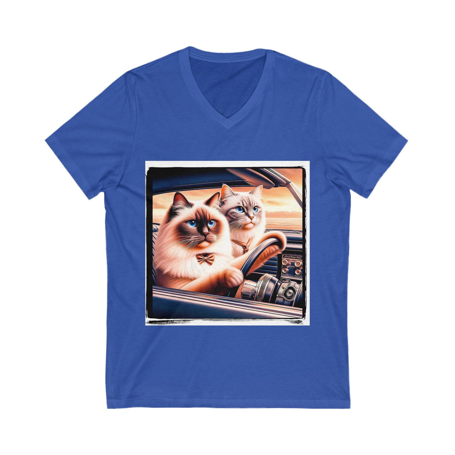 Wacky Birman Unisex Jersey Short Sleeve V-Neck Tee