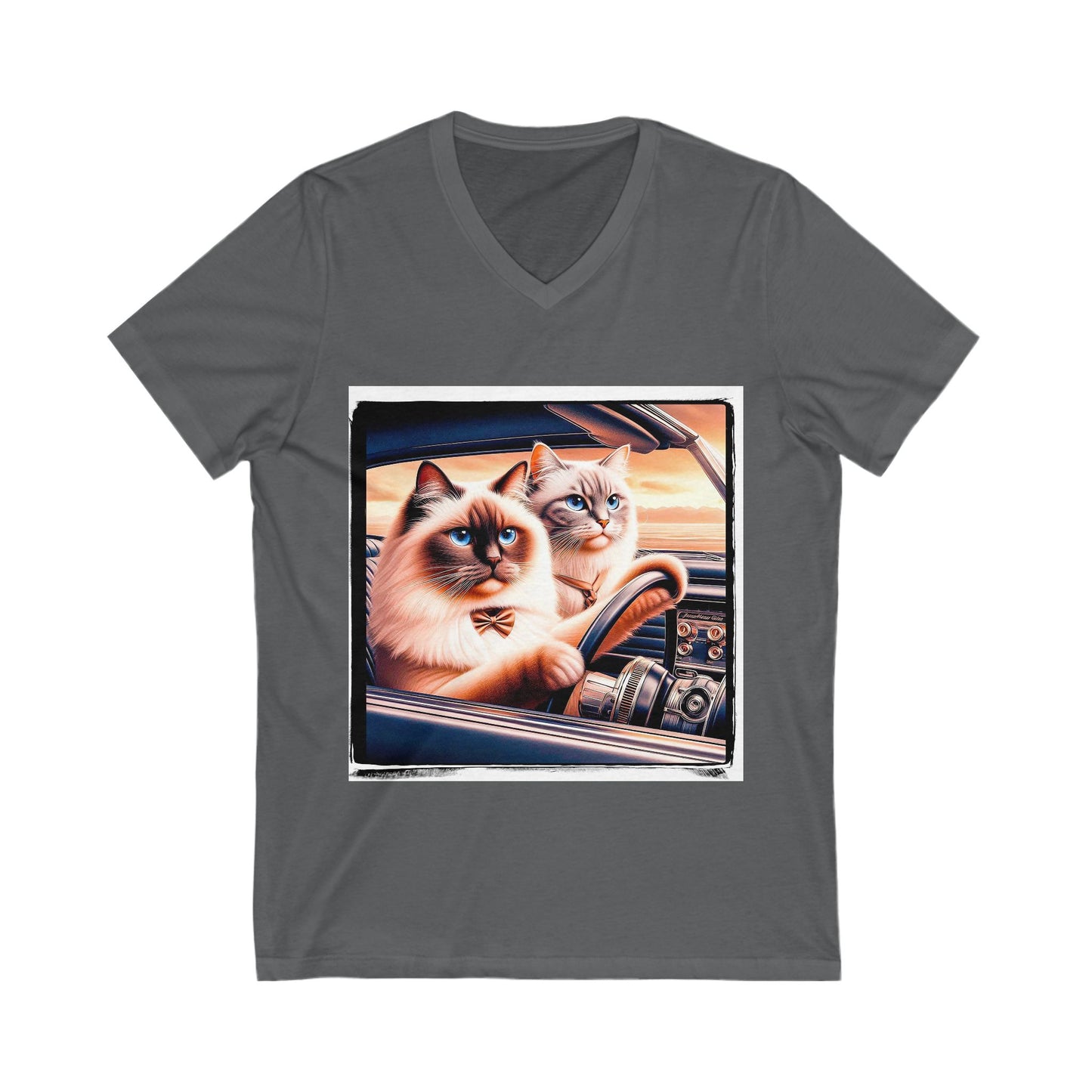 Wacky Birman Unisex Jersey Short Sleeve V-Neck Tee