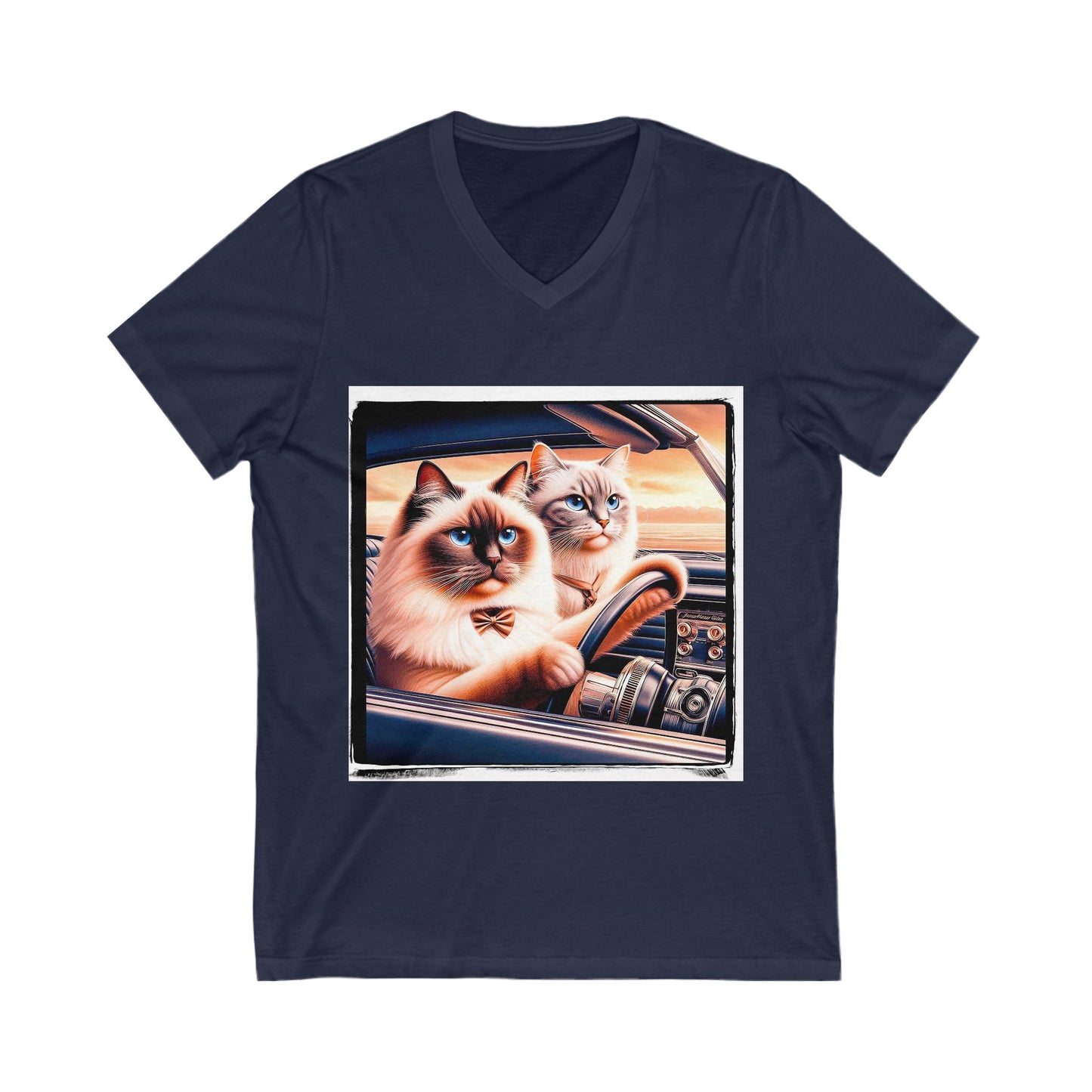 Wacky Birman Unisex Jersey Short Sleeve V-Neck Tee