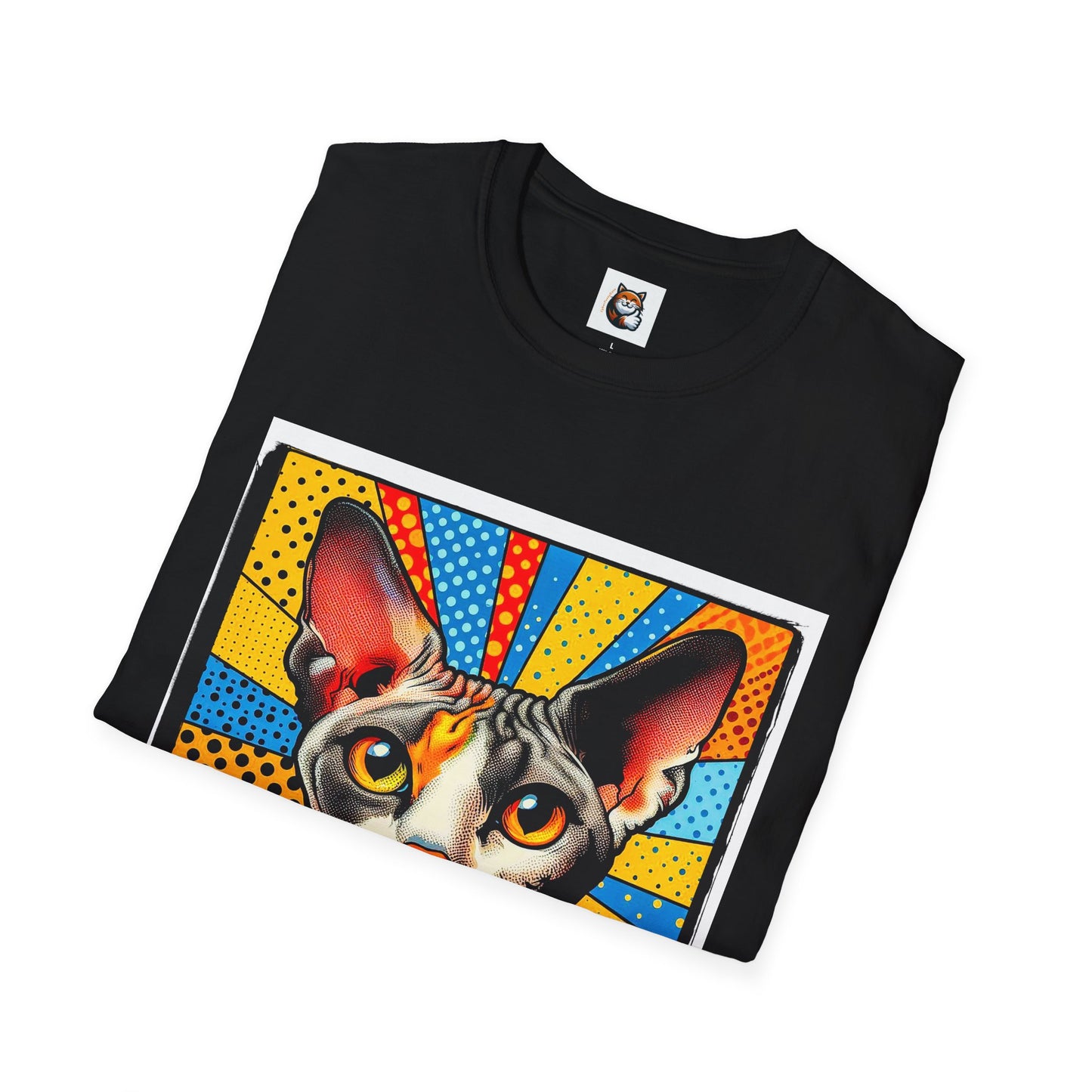 Devon Rex Comic book  Unisex Softstyle T-Shirt