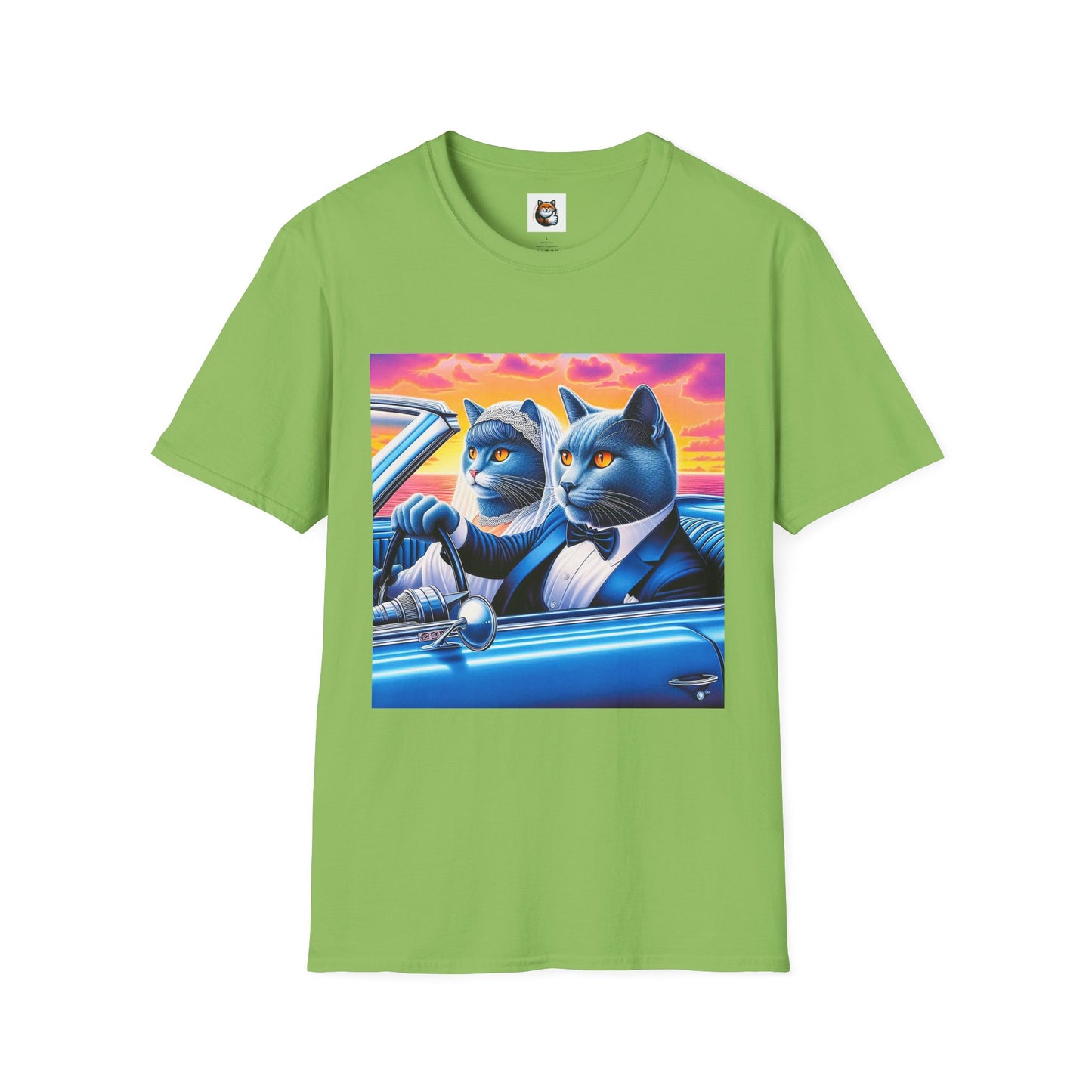 Russian Blue Cat  just married T-Shirt